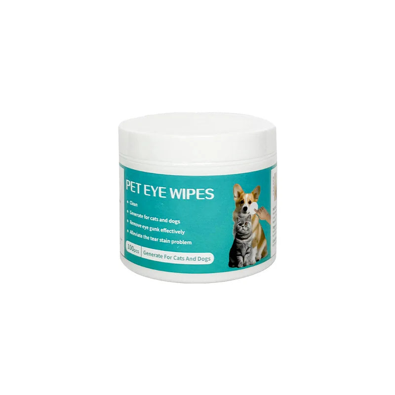 Pet Eye Wipes – Tear Stain Remover for Dogs & Cats, Gentle Cleaning Wet Tissues