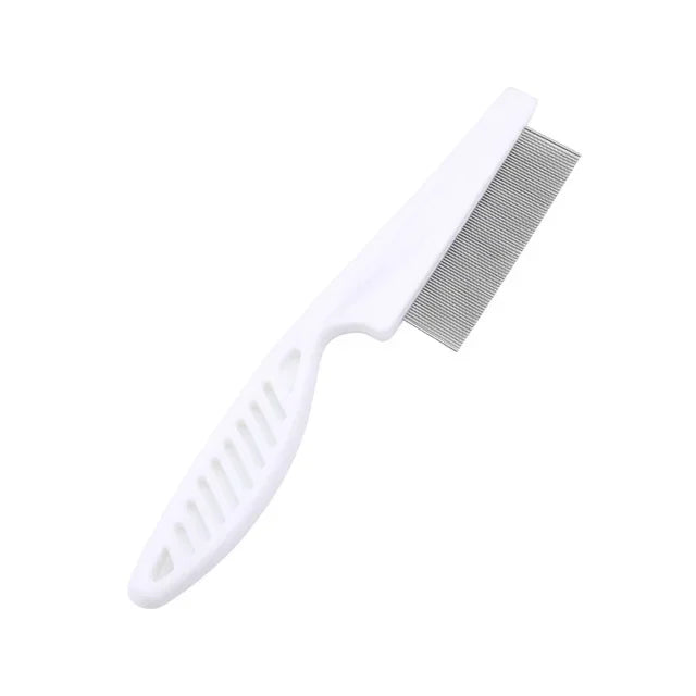Pet Flea & Tick Remover Comb – Stainless Steel Grooming Brush for Dogs & Cats | Lice Repellent & Hair Cleaner Tool
