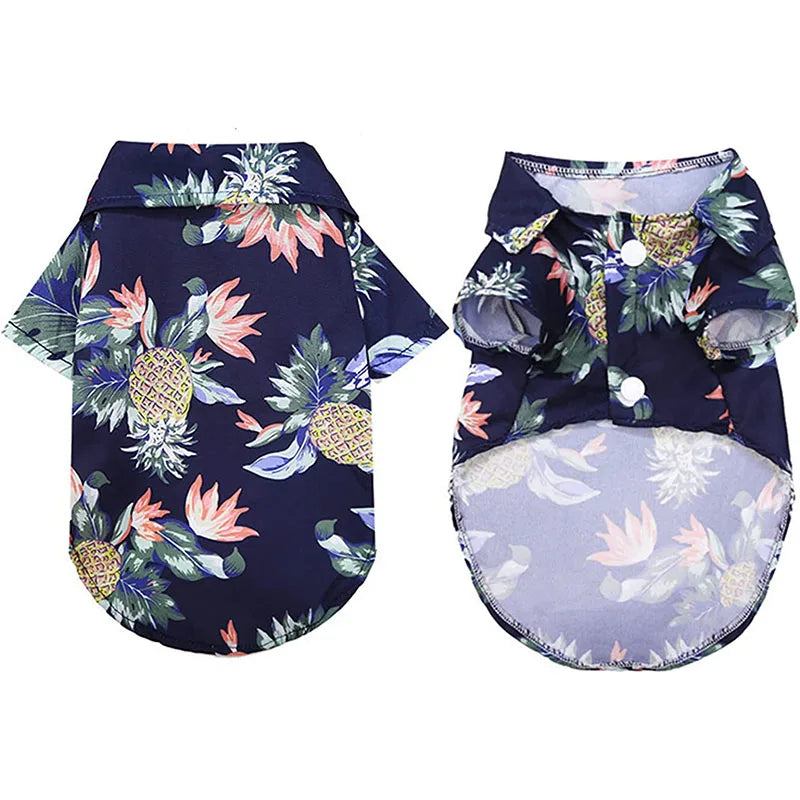Hawaiian Style Dog Shirt – Tropical T-Shirt Vest for Small & Medium Dogs