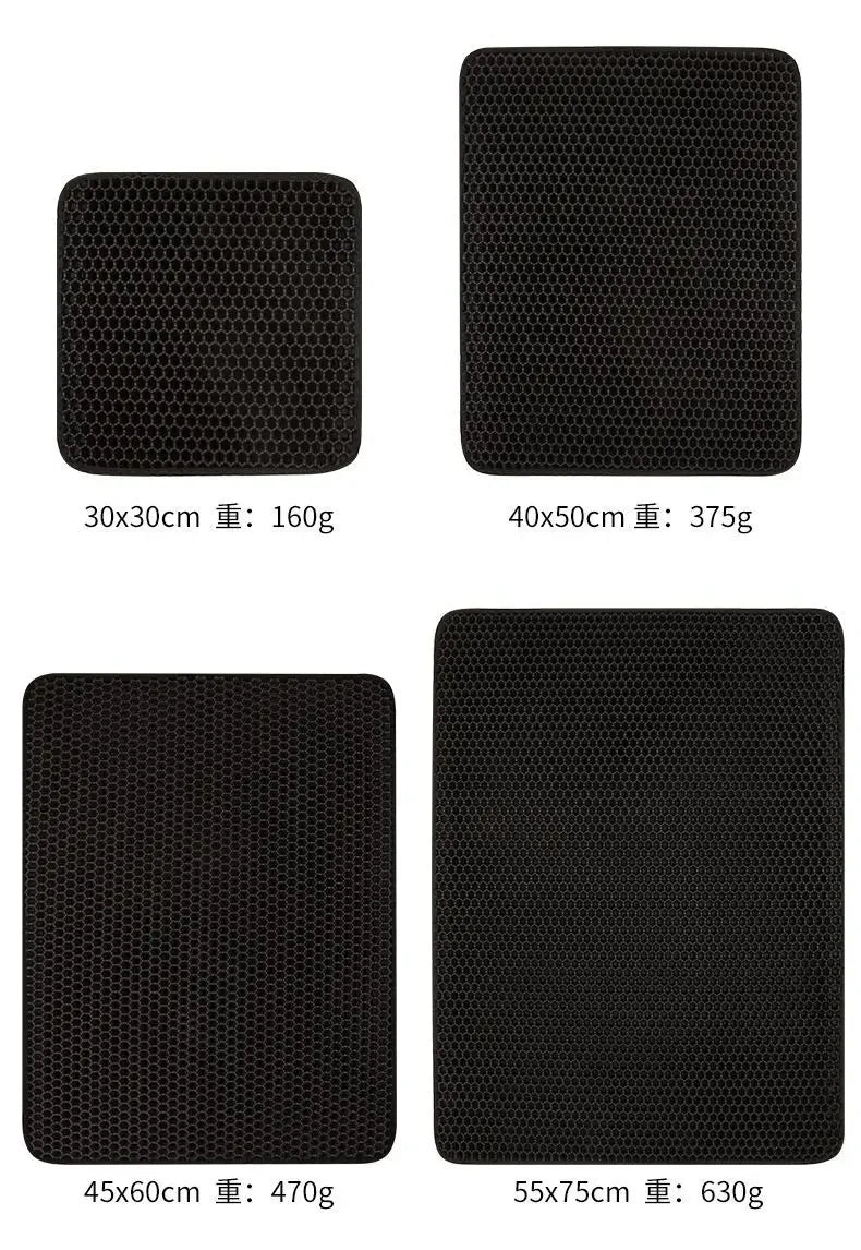 Double-Layer Waterproof Cat Litter Mat – Non-Slip, Washable Trap Pad with Bonus Gift