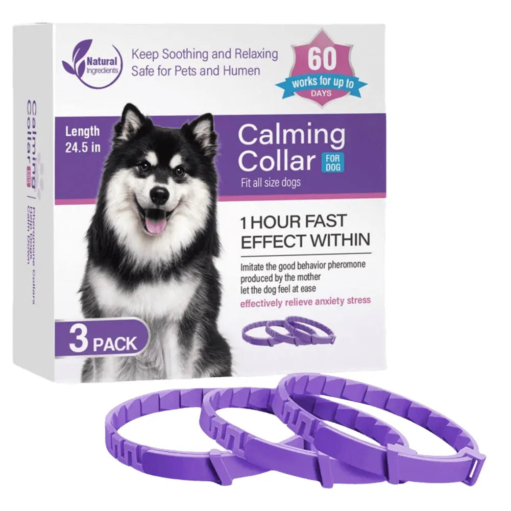 3/4 Pack Pet Calming Collars – Natural Anxiety Relief for Cats & Dogs