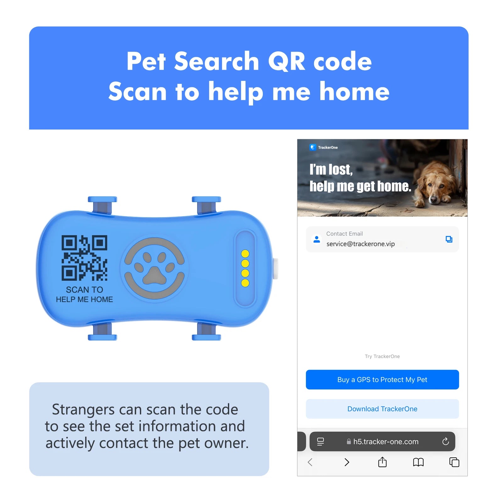 4G GPS Tracker for Dogs & Cats – Waterproof Smart Pet Locator with App, Live Tracking, Light & Sound Alerts (Subscription Required)