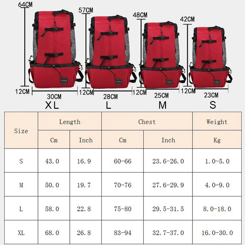 Dog Carrier Backpack – Strong Nylon Travel Bag for Small & Medium Dogs