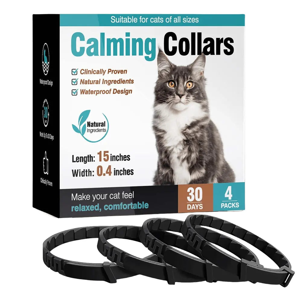 3/4 Pack Pet Calming Collars – Natural Anxiety Relief for Cats & Dogs