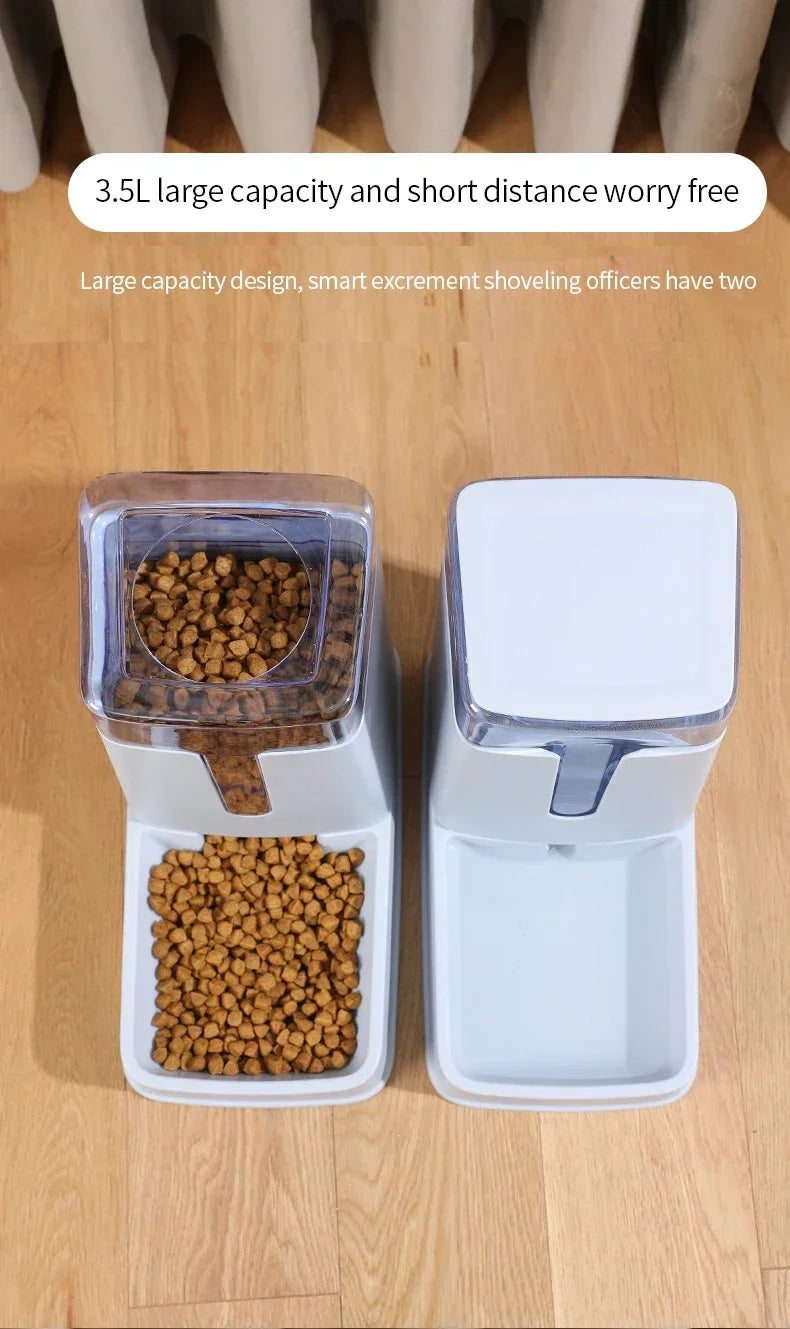 3.5L Automatic Pet Food Feeder – Large Capacity Gravity Dispenser for Cats & Dogs