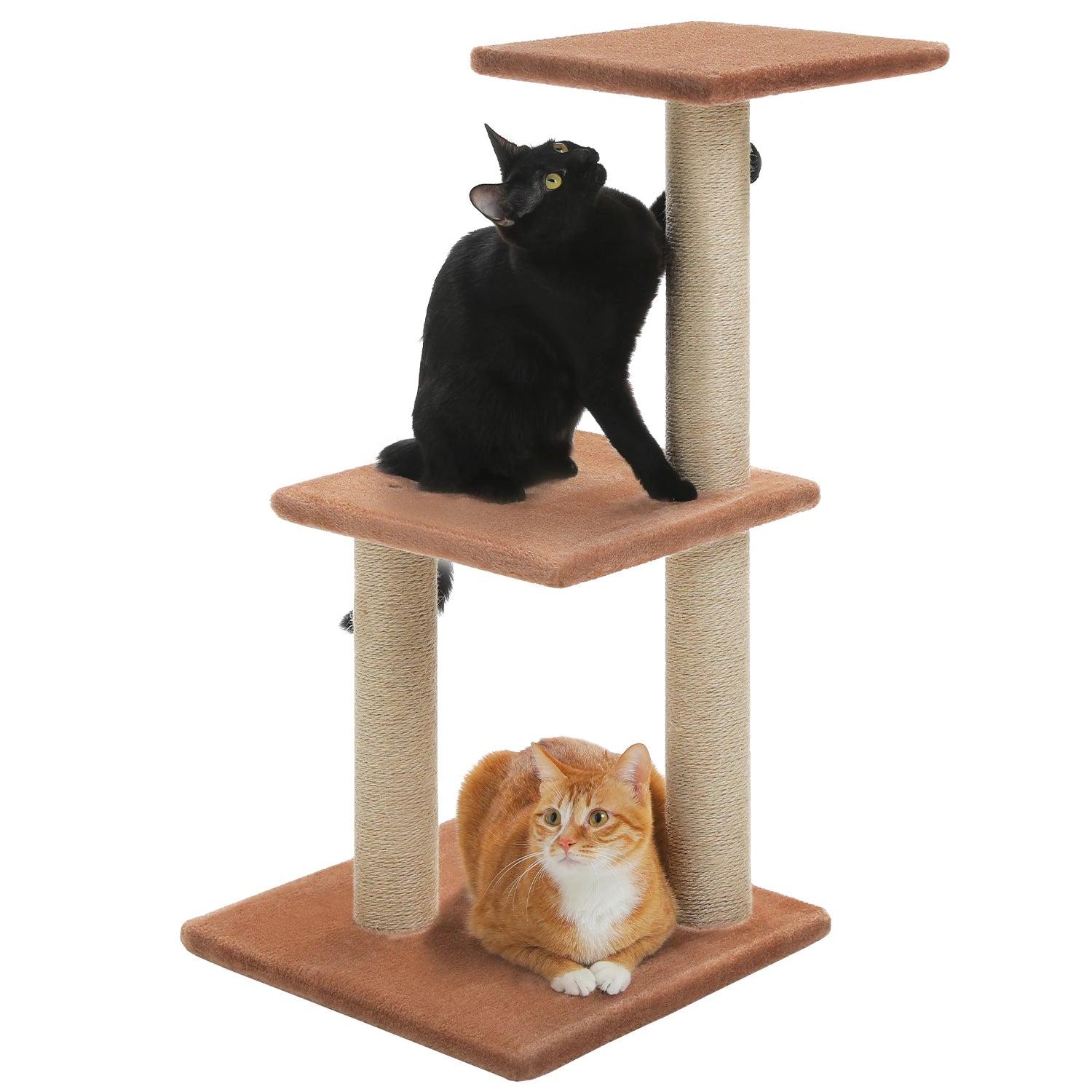 Cat Tree Tower for Indoor Cats – 2 Styles Cat Activity Center with Scratching Posts, Large Hammock & Removable Top Perch (Grey)