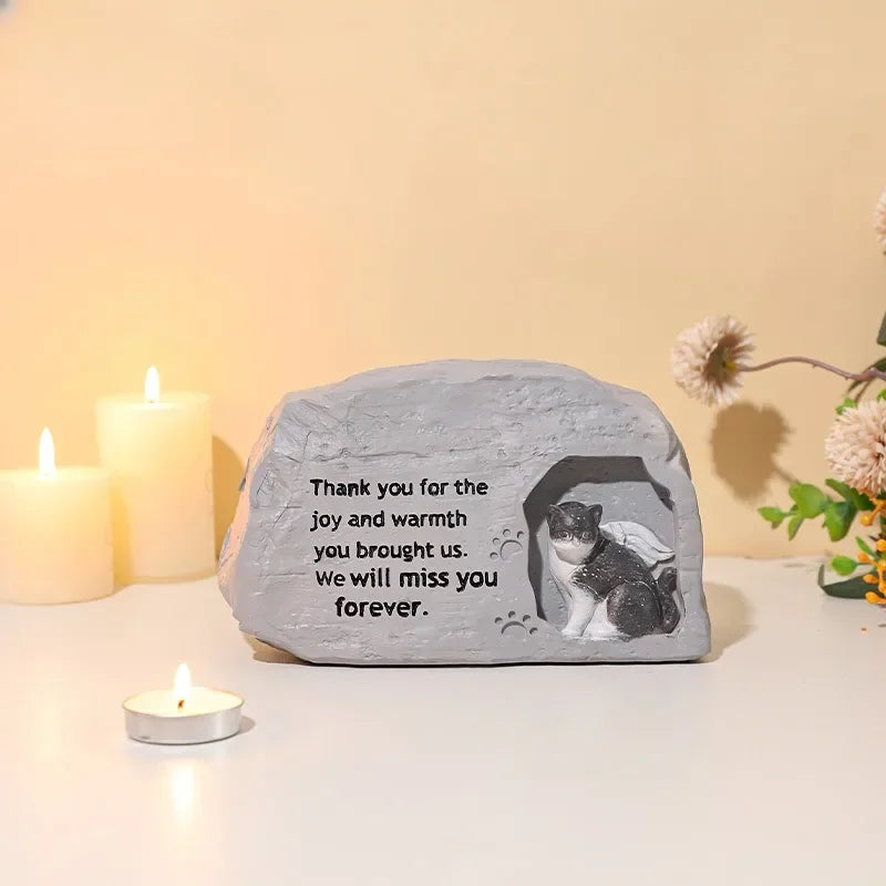 Resin Pet Urn – Sealed Moisture-Proof Memorial Box for Dog & Cat Hair, Ashes, or Keepsakes