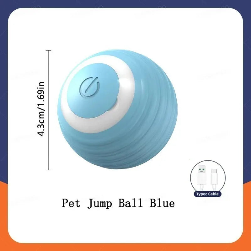 Smart Electronic Interactive Pet Toy Ball – USB Rechargeable Moving, Jumping & Bouncing Ball for Dogs & Cats
