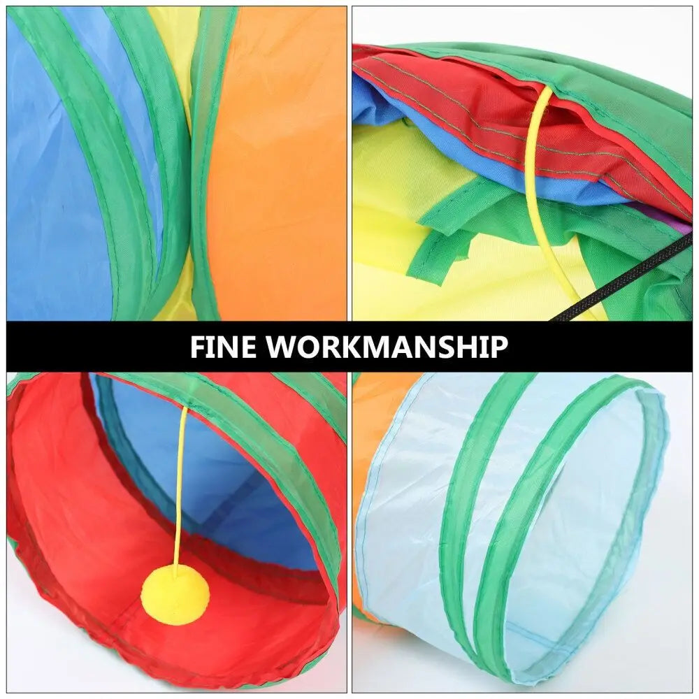 Collapsible Cat Play Tunnel – Foldable Tunnel for Hamsters, Gerbils, Rats & Small Pets