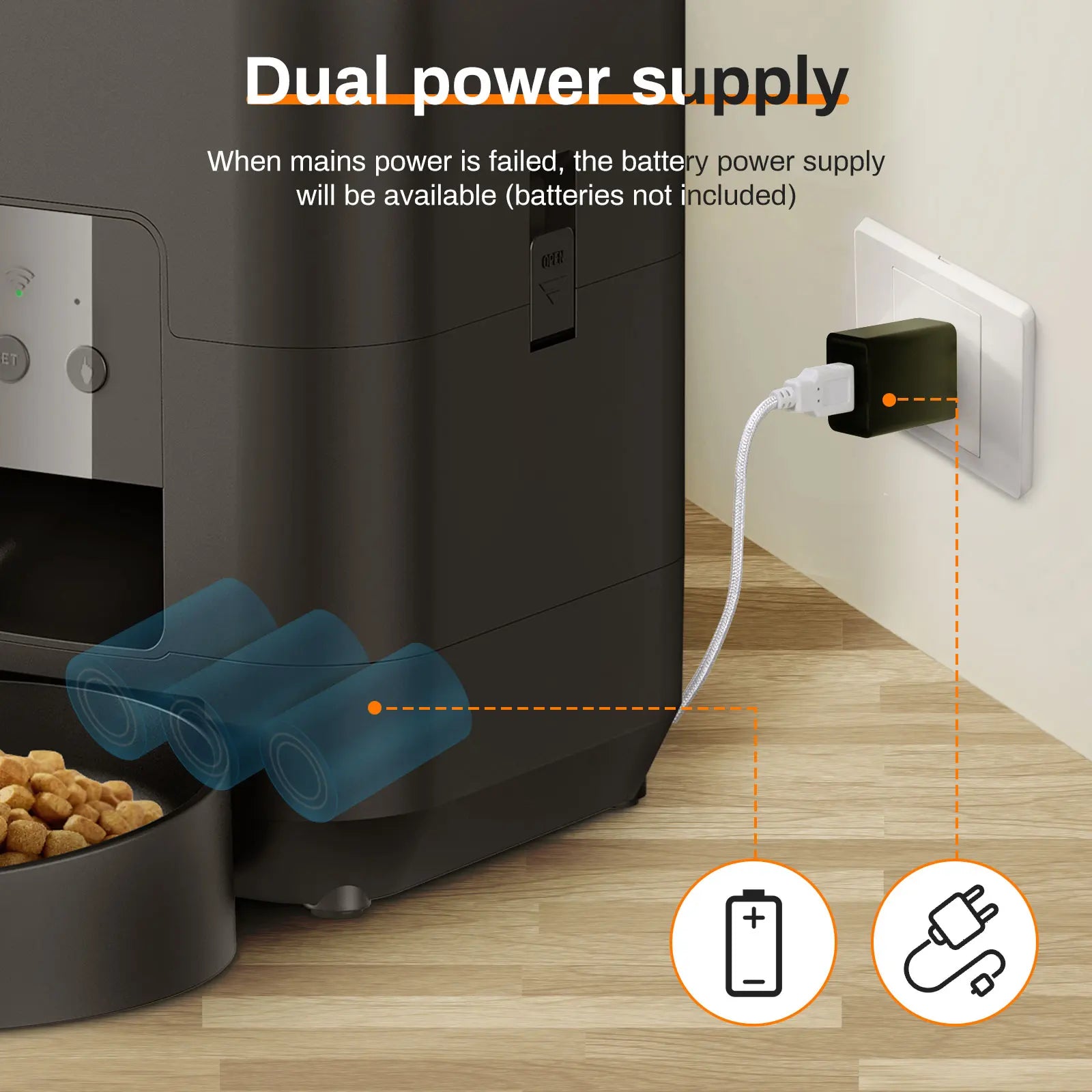 2L Smart Automatic Pet Feeder with WiFi, APP & Camera – Timed Dog & Cat Food Dispenser