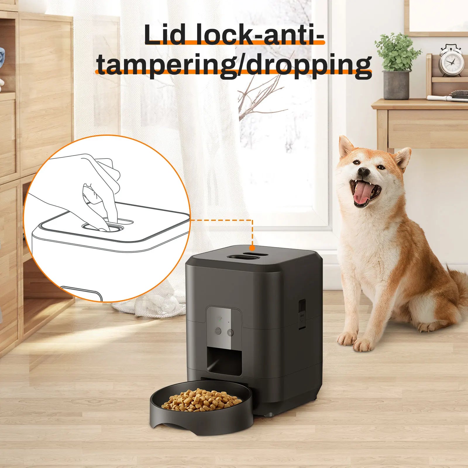 2L Smart Automatic Pet Feeder with WiFi, APP & Camera – Timed Dog & Cat Food Dispenser