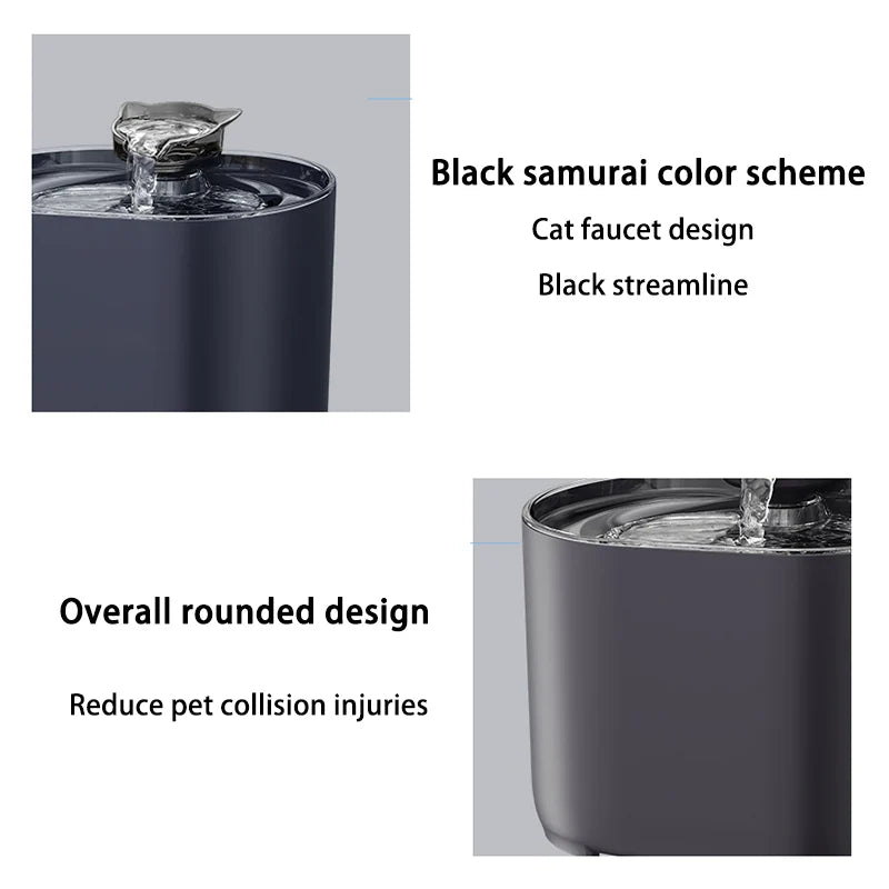Cat Water Fountain – USB Quiet Pump, Automatic Recirculating Pet Water Dispenser for Cats & Small Dogs with Filter
