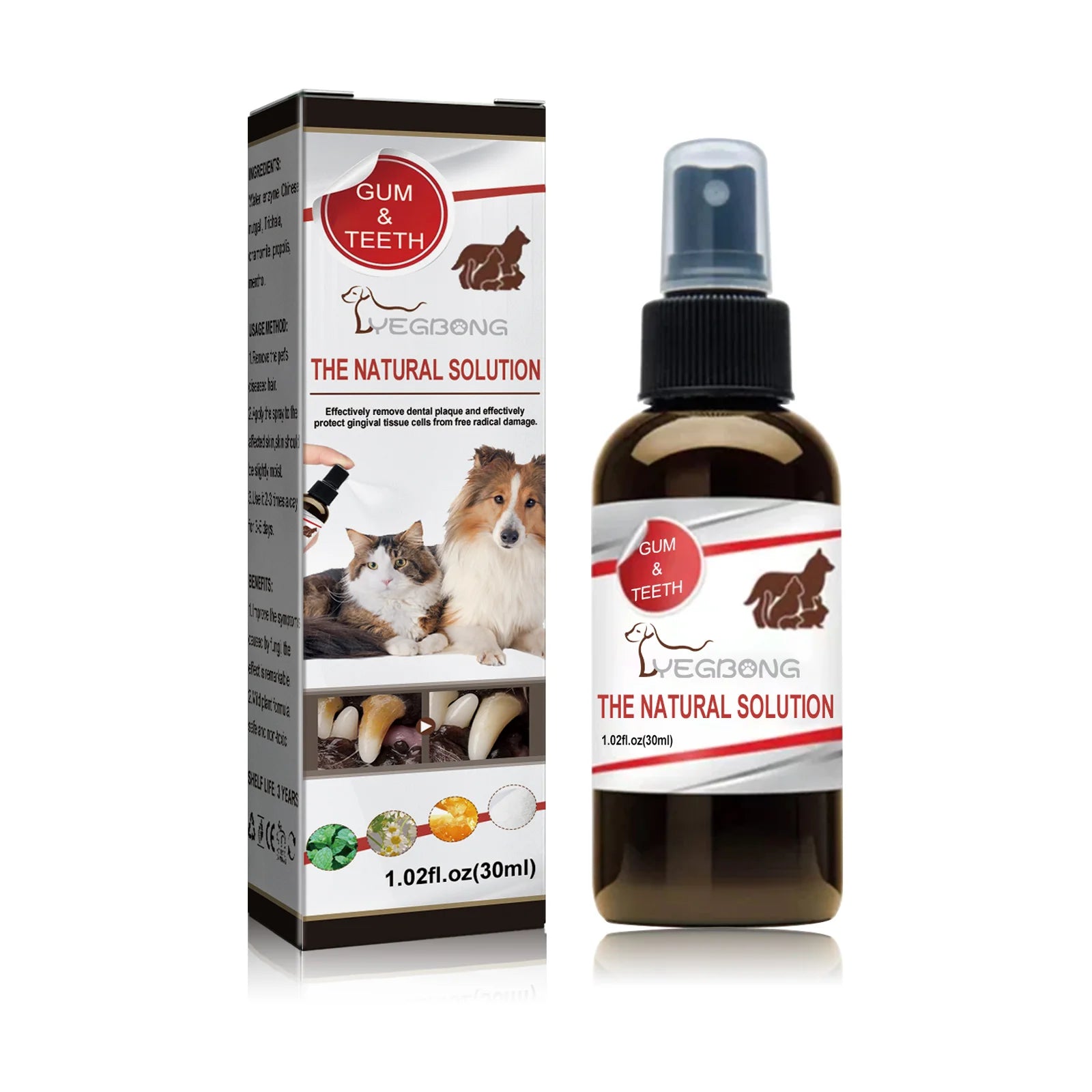 Pet Dental Care Spray – 30ml Oral Cleaning & Breath Freshener for Dogs and Cats | Deodorizing Tooth Cleaning Spray