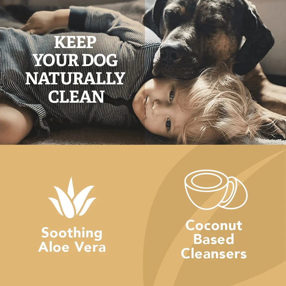 Baking Soda & Oatmeal Dog Shampoo – Natural Deodorizer with Goat Milk, Moisturizing Deep Clean, 20oz Biodegradable