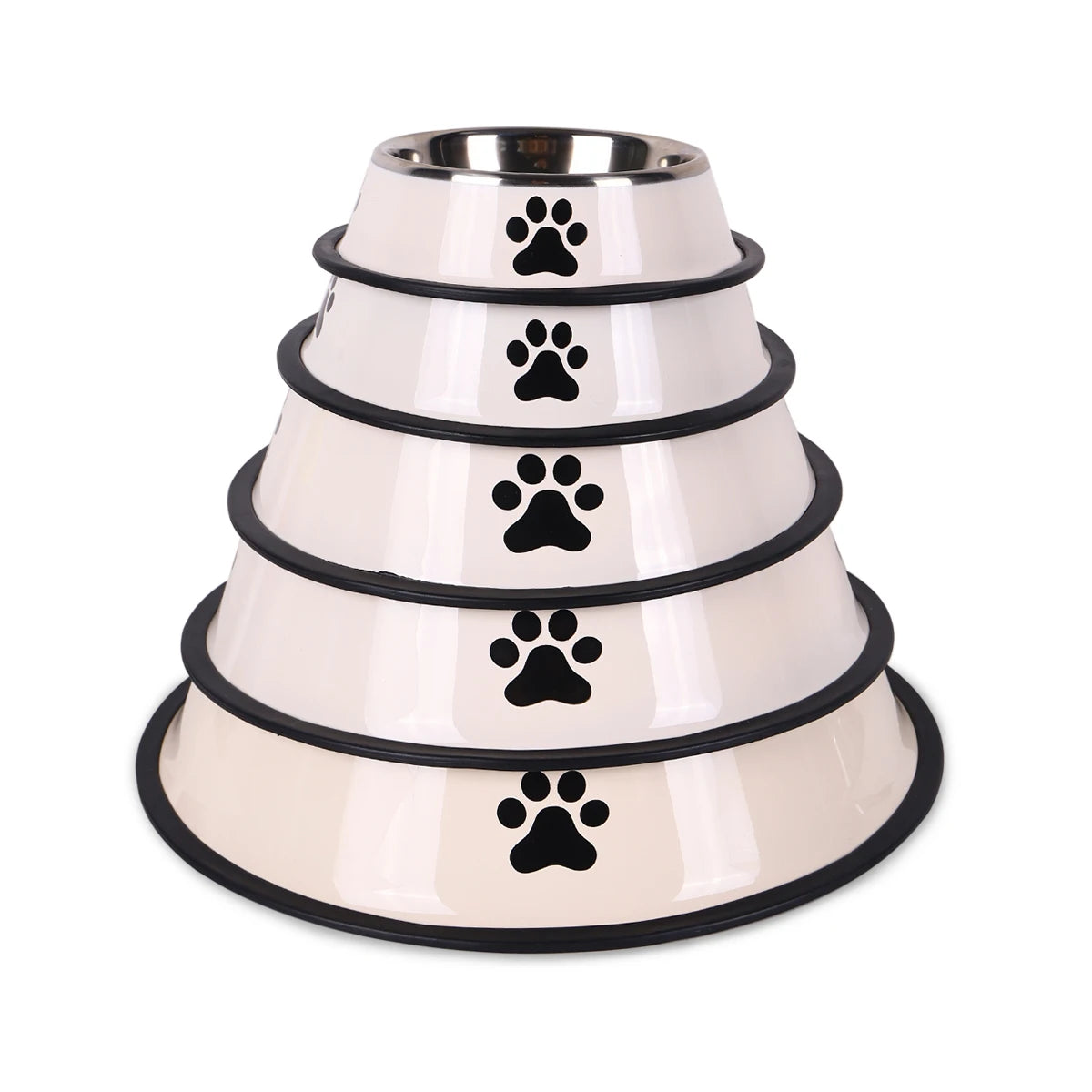 Stainless Steel Pet Bowl – Durable Anti-Fall Food & Water Bowl for Cats & Dogs