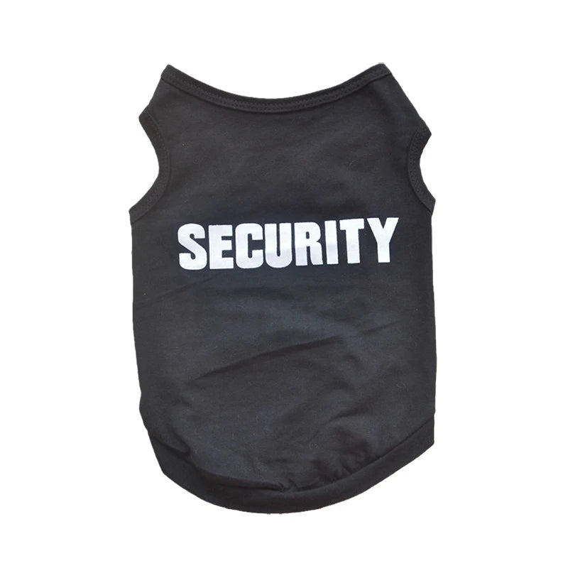 Security Dog Vest – Summer Pet T-Shirt for Small Dogs and Cats