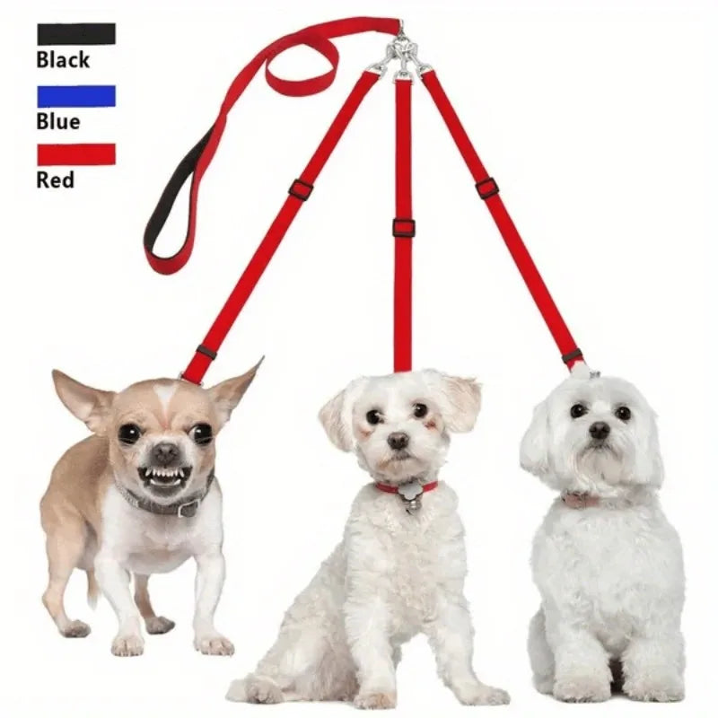 3-in-1 Durable Nylon Dog Leash – Outdoor Walking, Car Travel & Hiking Leash with Padded Handle