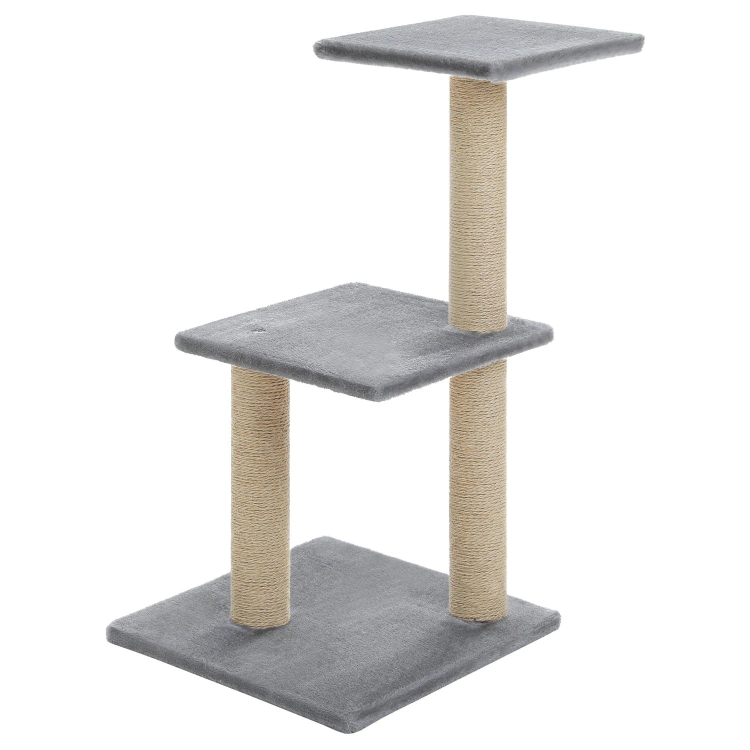 Cat Tree Tower for Indoor Cats – 2 Styles Cat Activity Center with Scratching Posts, Large Hammock & Removable Top Perch (Grey)