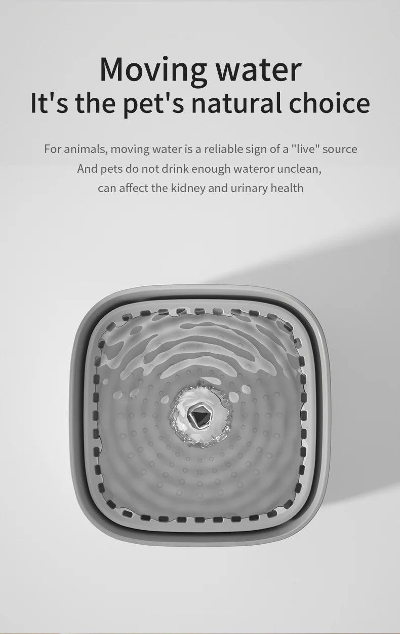 101oz/3L Automatic Pet Water Fountain with Induction Sensor – USB Quiet Cat & Dog Water Dispenser