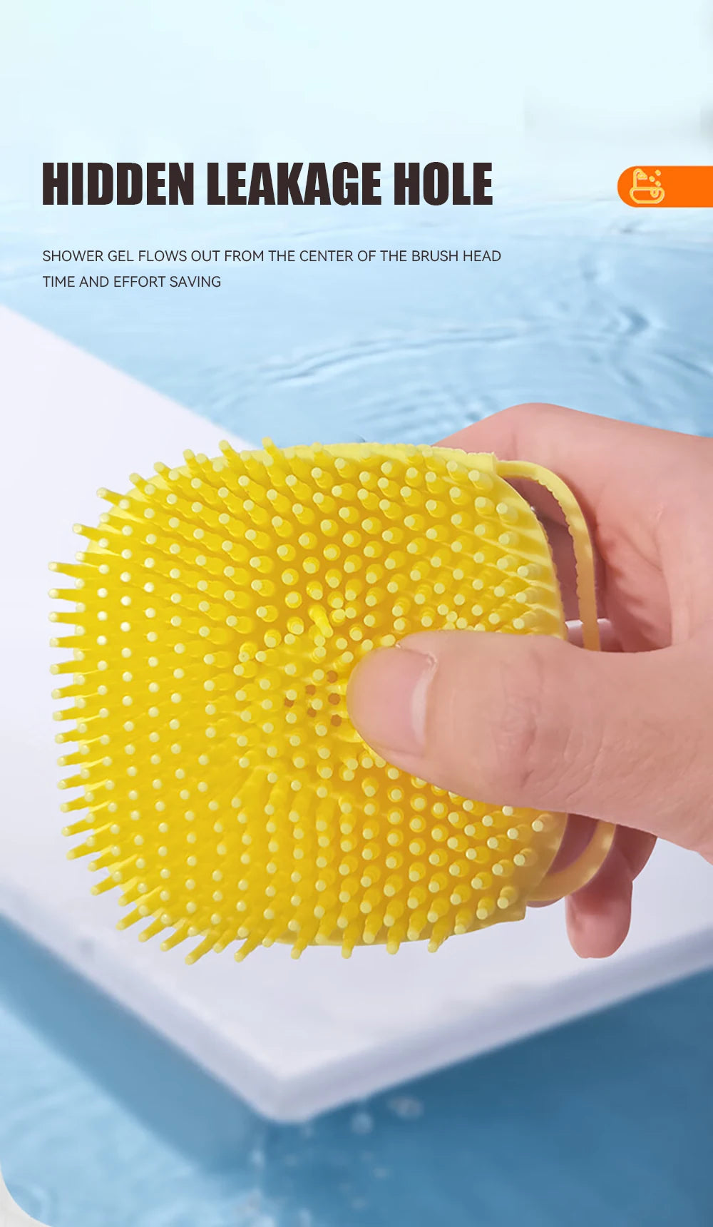Dog Bath Brush – Silicone Pet Shampoo Scrubber & Soap Dispenser, Cat Massage Grooming Comb, Soft Rubber Puppy Cleaning Brush