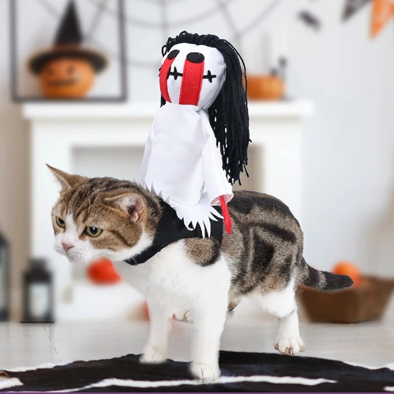 Pet Knight Ghost Costume – Funny Halloween Outfit for Dogs & Cats