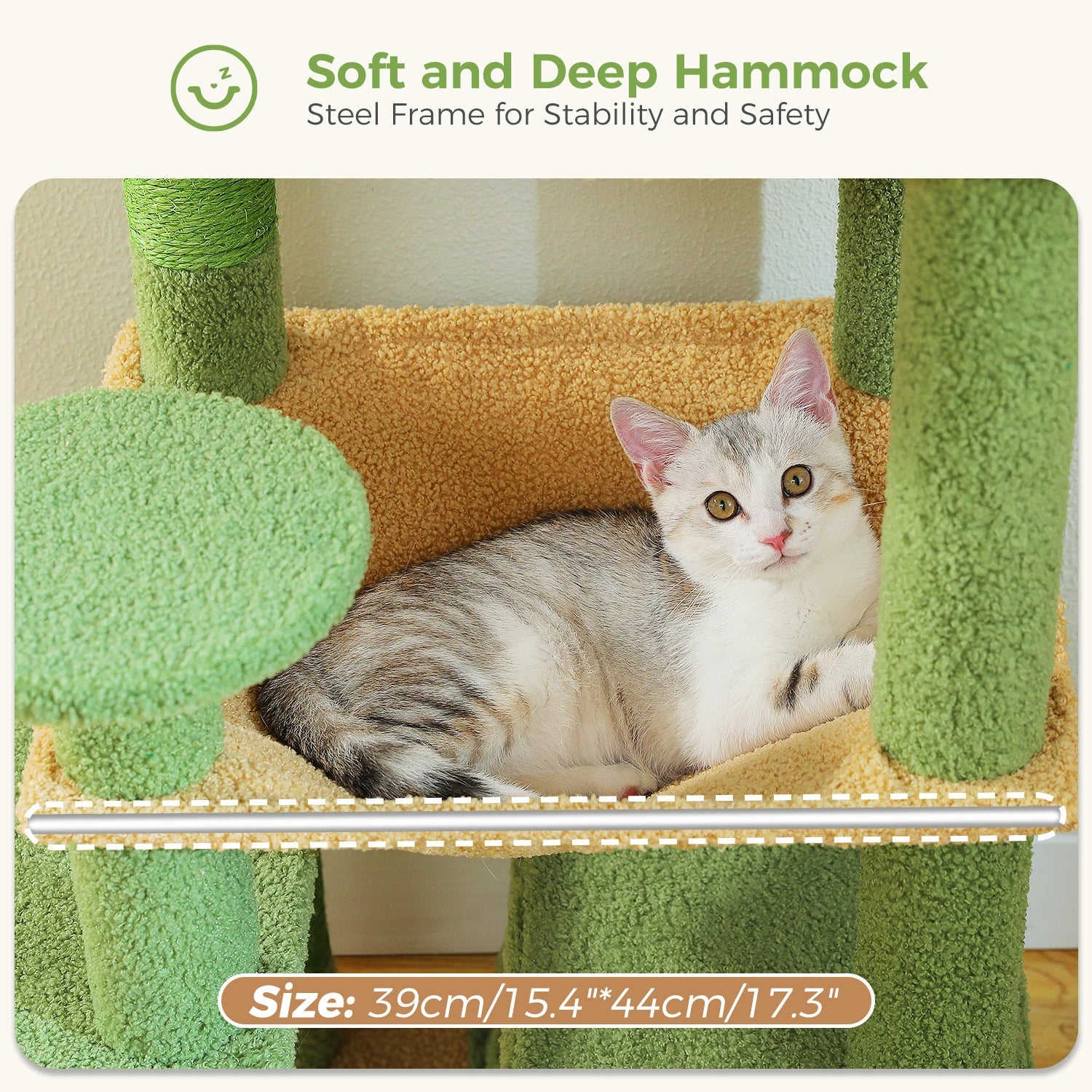 6-Level Multi-Cat Tree Tower with Dual Condos, Double Top Perches, Hammock & 5 Scratching Posts
