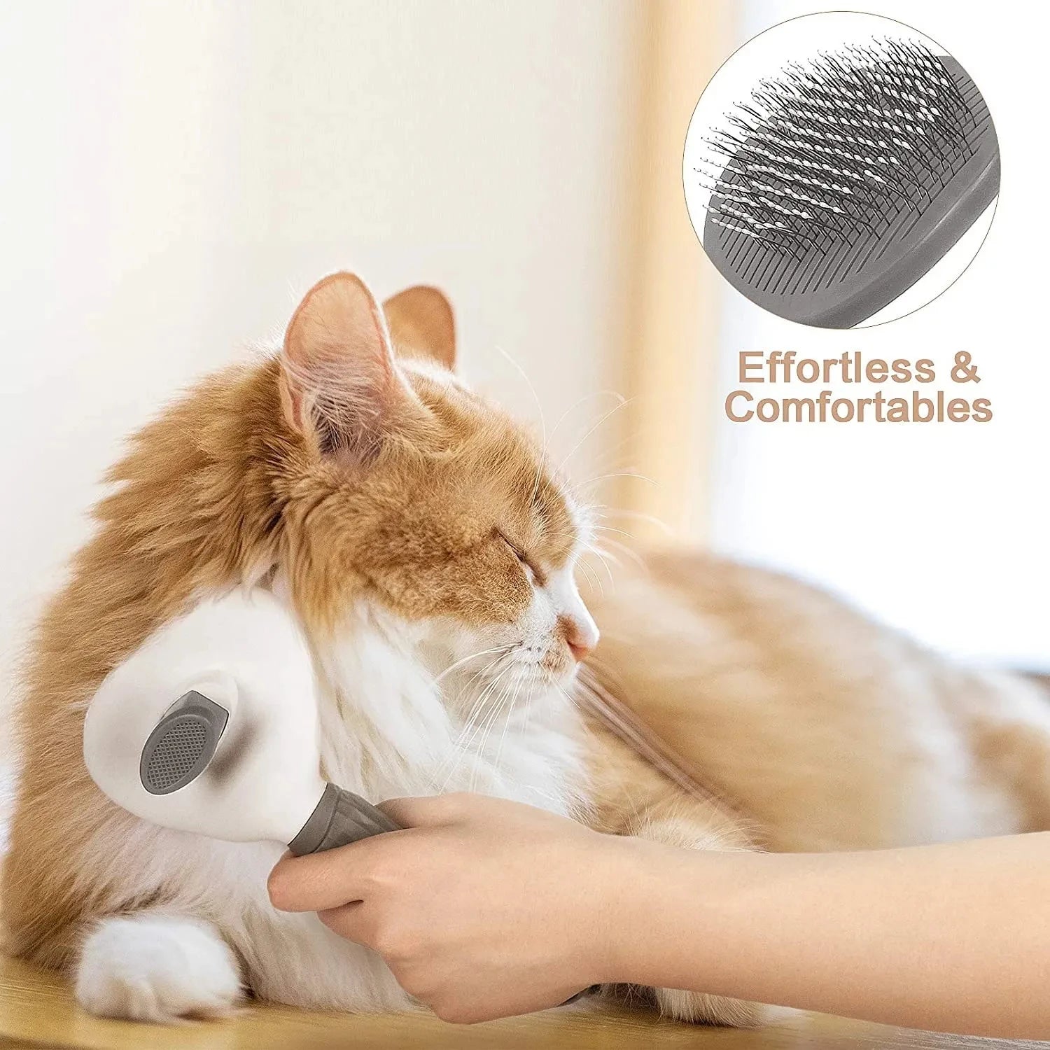 Self-Cleaning Pet Grooming Brush – Hair Remover & Dematting Tool for Dogs and Cats