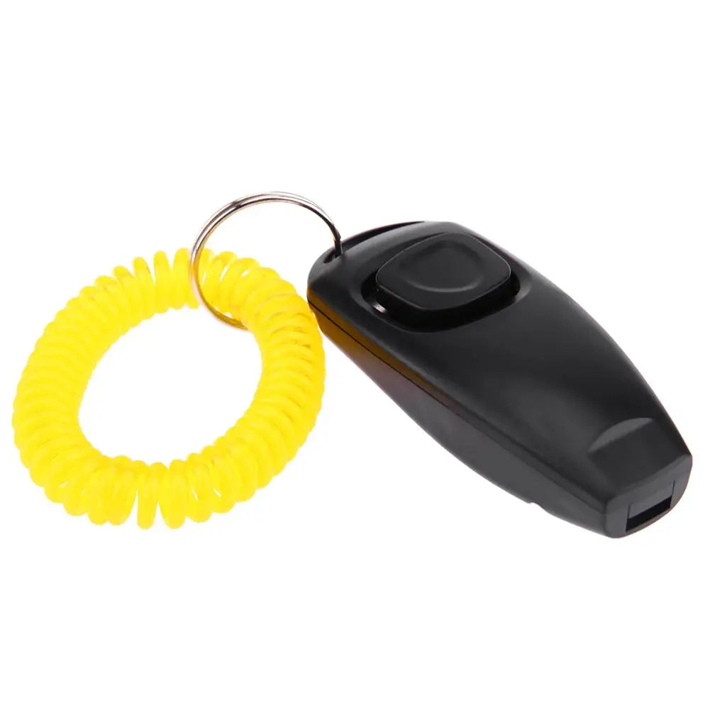 Pet Training Clicker & Whistle Combo – Sound-Based Training Aid with Key Ring for Dogs and Cats