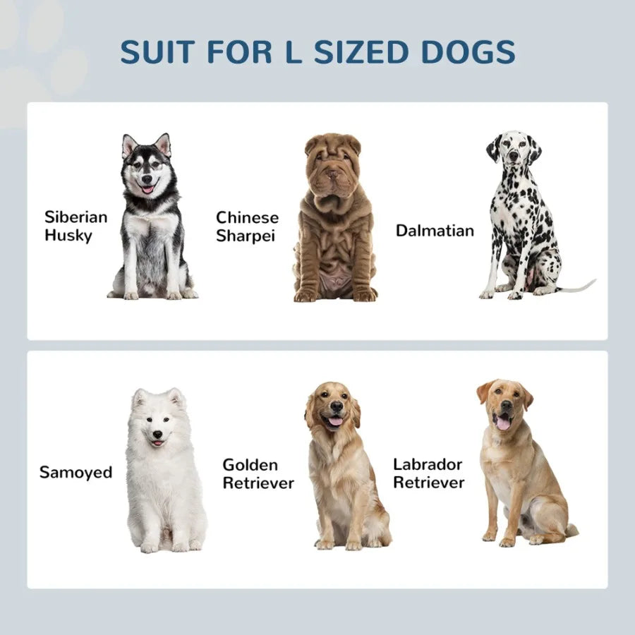 Large Elevated Dog Bowls with Storage – Raised Feeding Station in Gray
