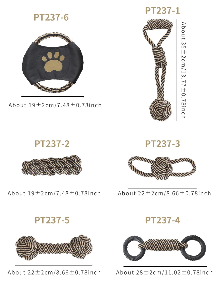 Cotton Rope Dog Toy – Interactive Chew & Training Rope for Small and Medium Dogs