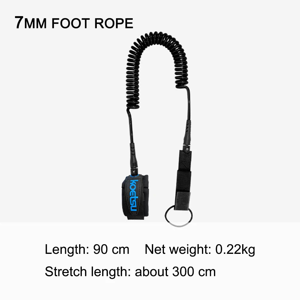 Coiled SUP Surfboard Leash – TPU Paddle Board Ankle Strap