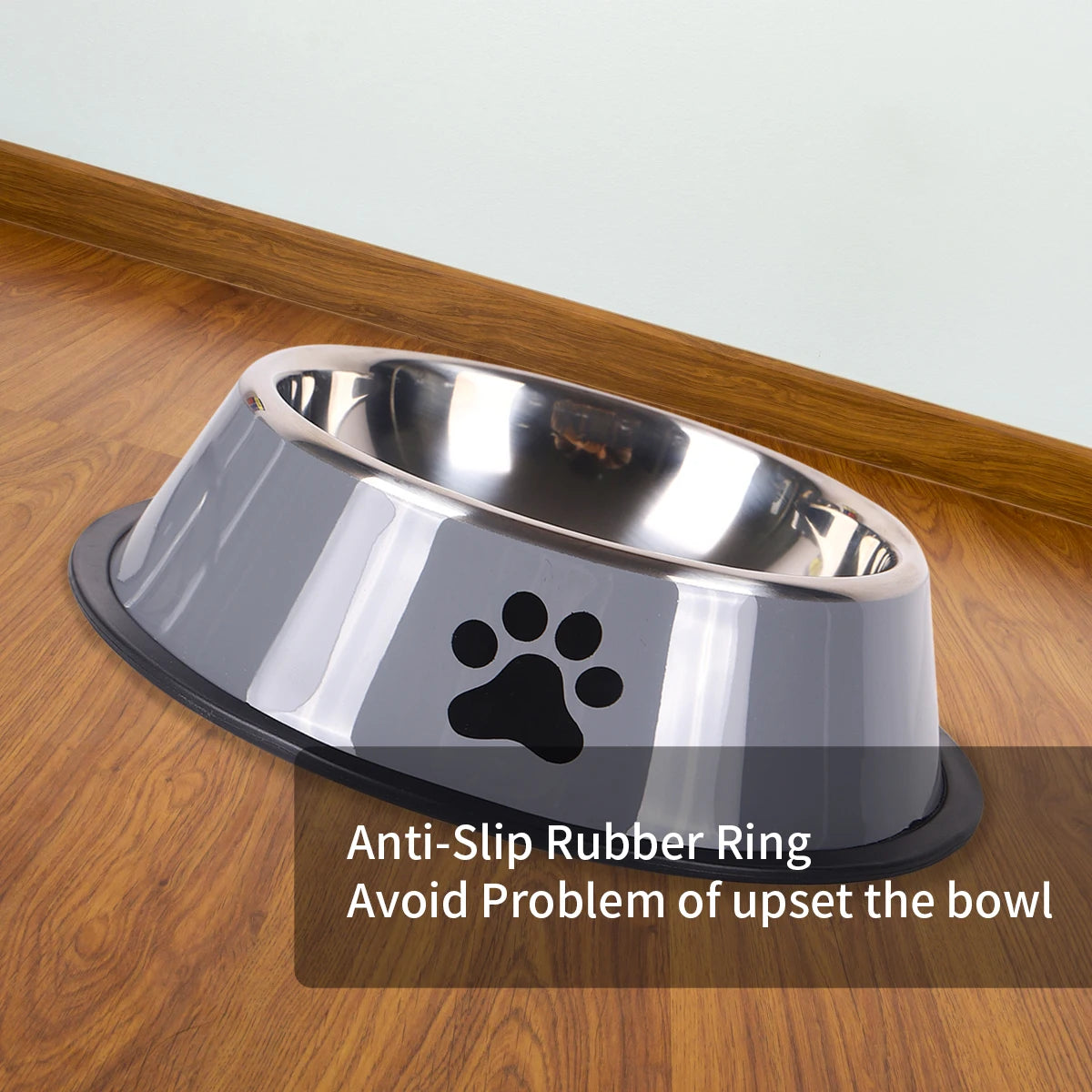 Stainless Steel Pet Bowl – Durable Anti-Fall Food & Water Bowl for Cats & Dogs