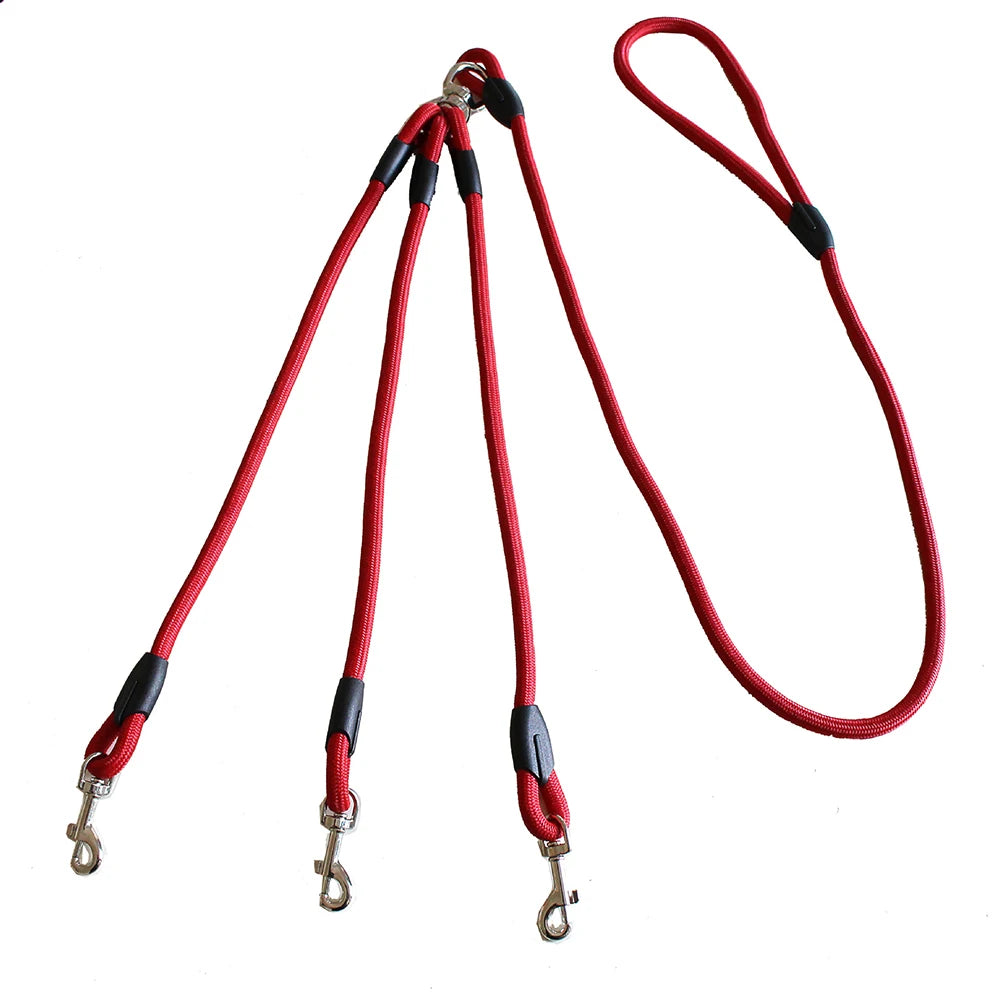 No-Tangle Triple Dog Leash Coupler – 3-Way Splitter for Small Dogs