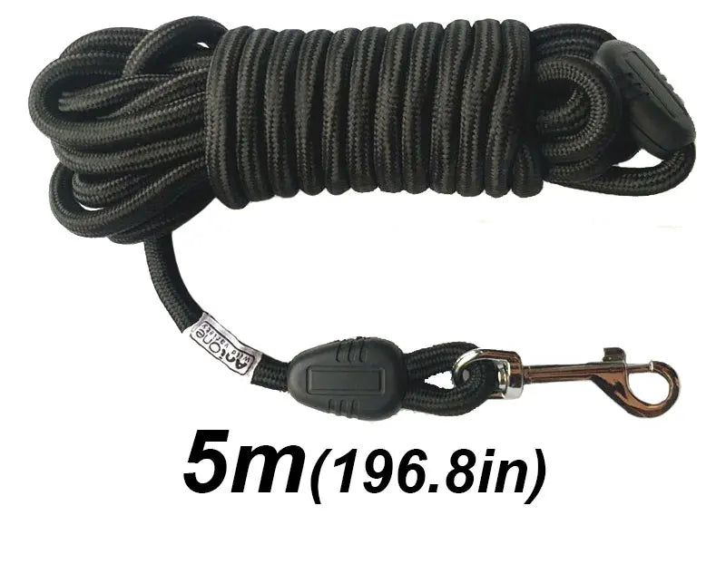 Long Rope Training Dog Leash – 5M / 10M / 15M Heavy-Duty Nylon Recall & Agility Lead for Medium and Large Dogs