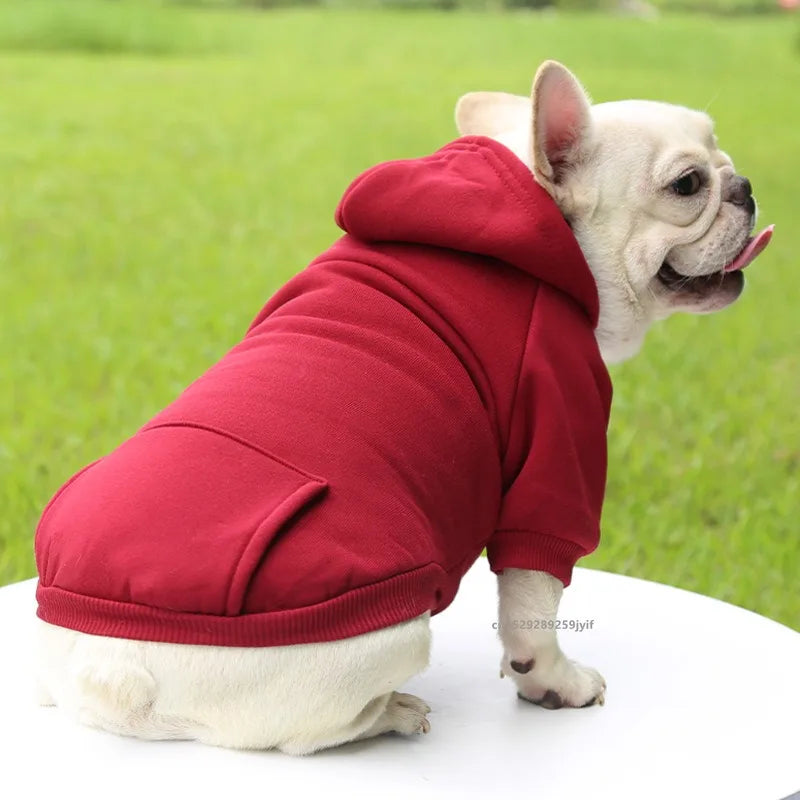 Dog Winter Hooded Sweatshirt – Warm Pet Coat for Small & Medium Dogs and Cats
