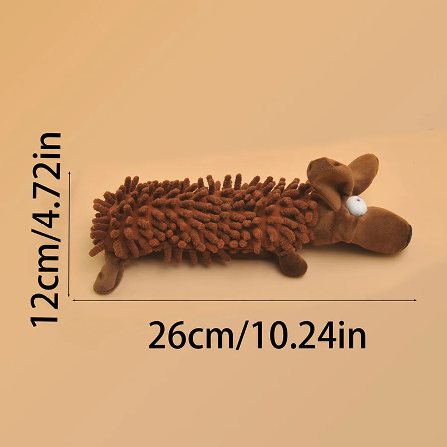 Plush Dog Toy with Squeaker – Soft Chew Toy for Interactive Play