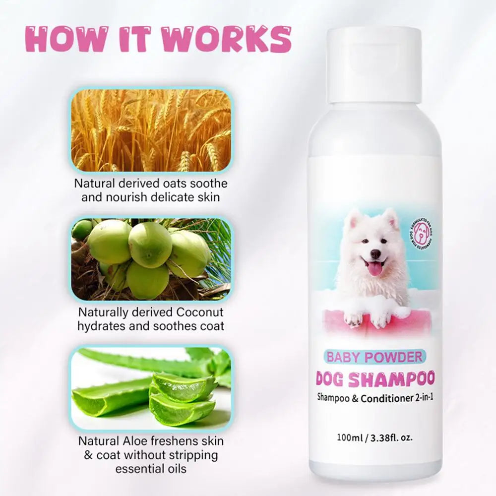 2-in-1 Dog Shampoo & Conditioner – Odor Remover for Puppies | Rich Foam & Long-Lasting Fragrance | Gentle All-in-One Pet Wash