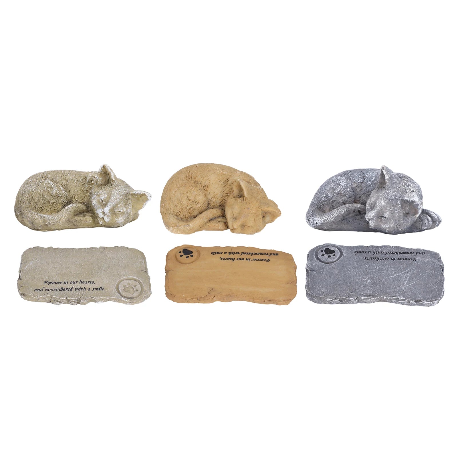 Weatherproof Resin Pet Memorial Garden Stone – Outdoor Gravestone for Dog or Cat