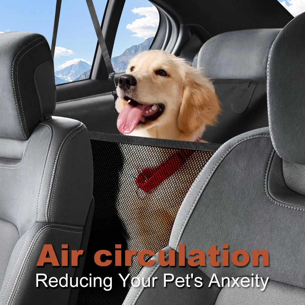 Back Seat Extender for Dogs – Waterproof Dog Car Seat Cover with Hard Bottom | Anti-Scratch Car Protector & Pet Carrier Mat
