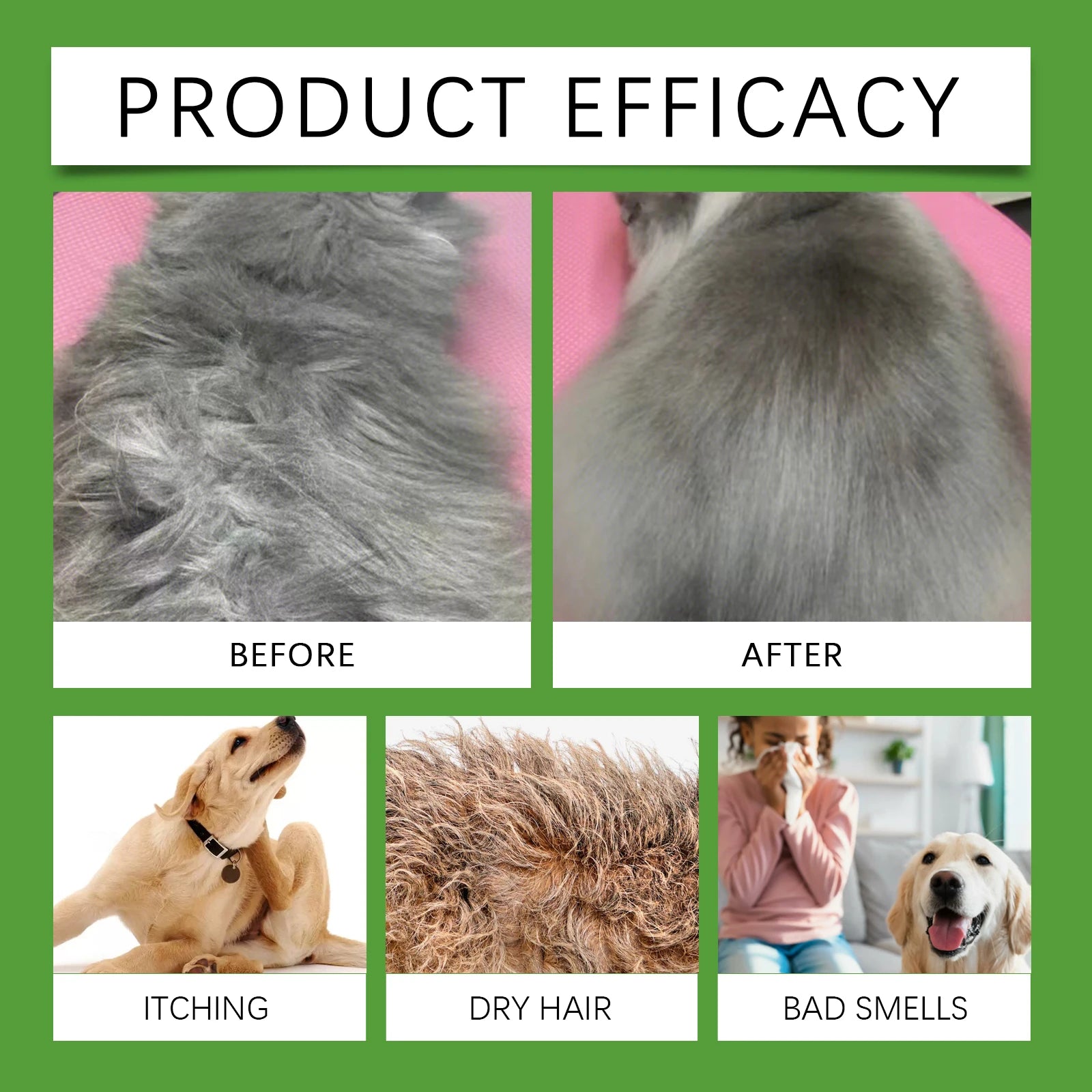 Yegbong Multi-Purpose Pet Shampoo & Body Wash – Skin & Hair Care Bath Liquid for Dogs & Cats, Gentle Hygiene & Grooming Wash