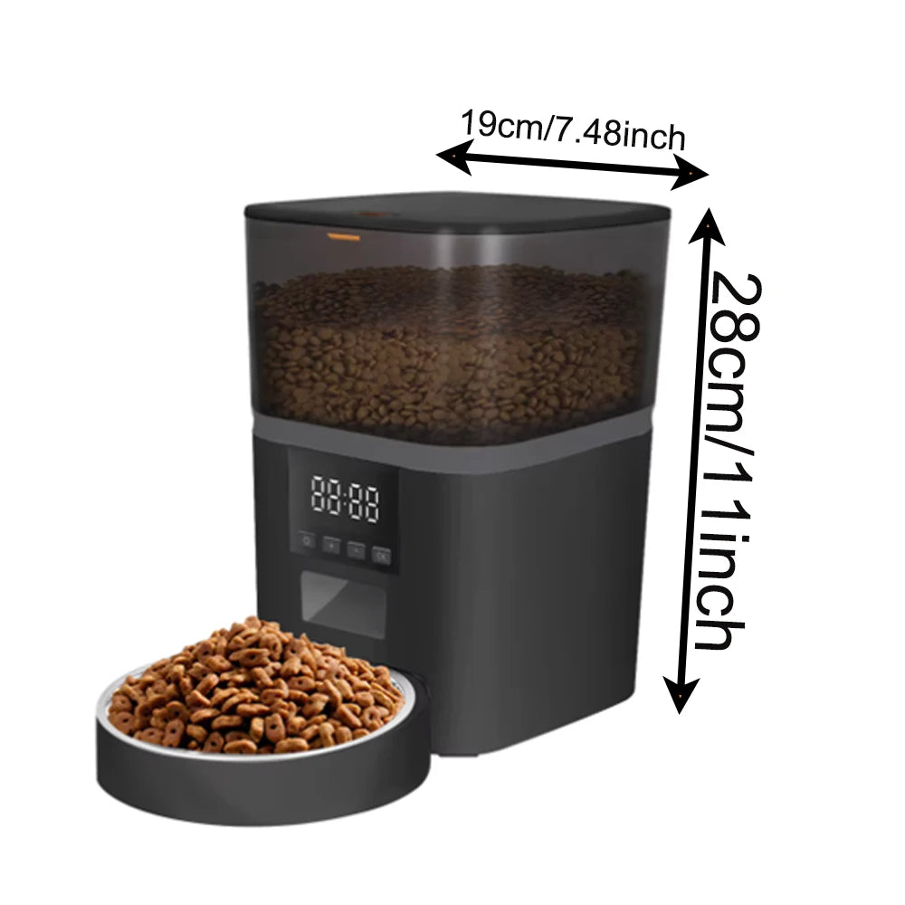 4L Automatic Pet Feeder – Smart Cat & Dog Food Dispenser with USB Power, Stainless Steel Bowl & Portion Control