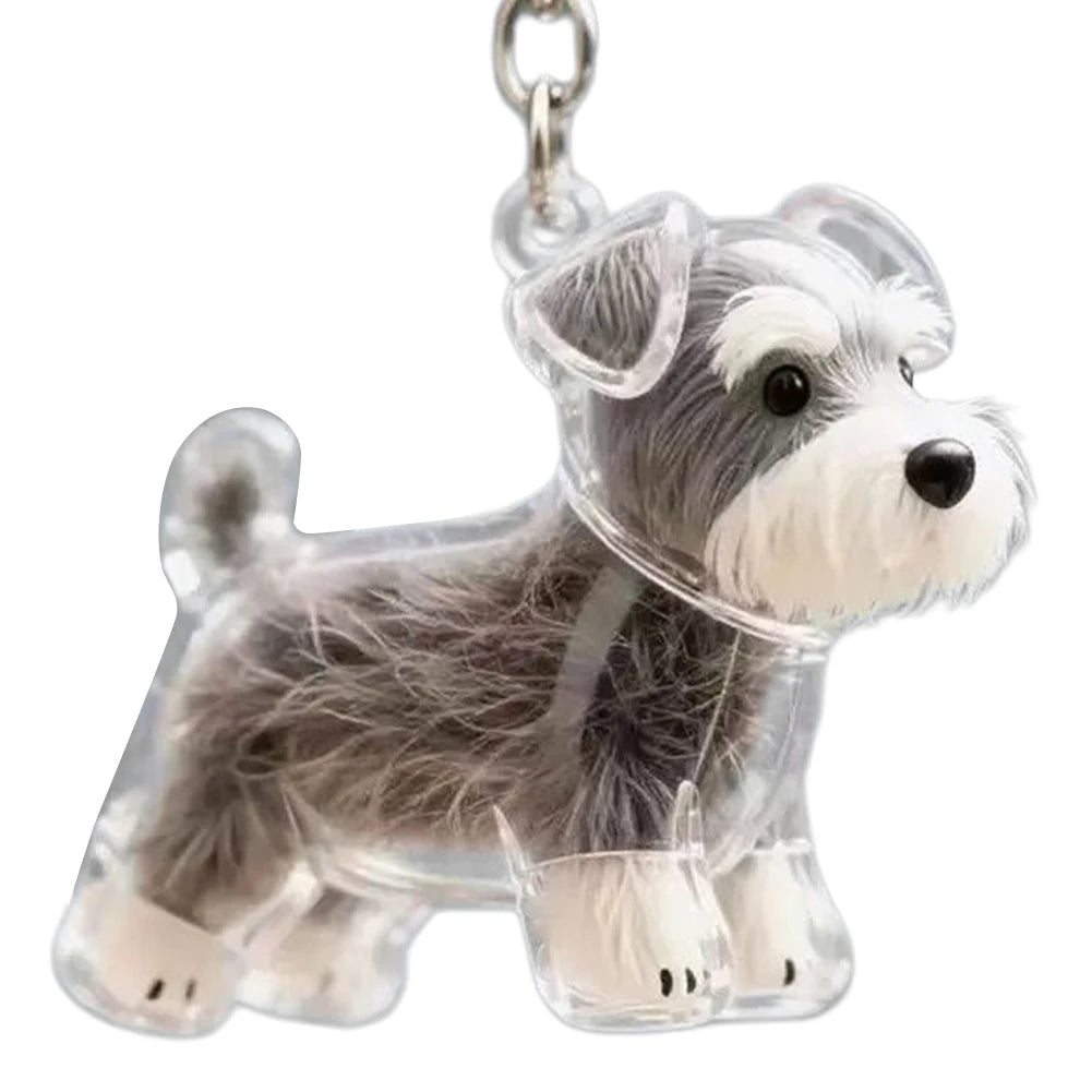 Dog Fur Keepsake Capsule Keychain – Transparent Memorial Charm Pendant for Pet Hair Storage & Remembrance Gifts