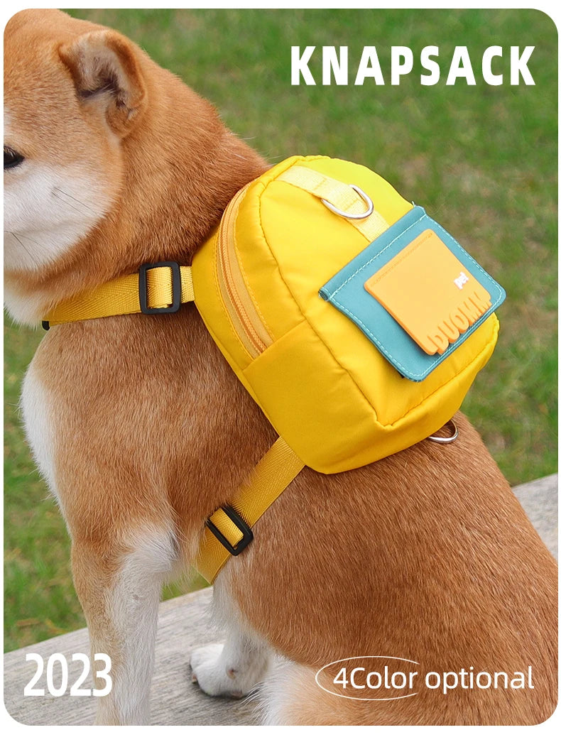 Dog Leash Backpack – Outdoor Travel Self-Leash Bag for Dogs