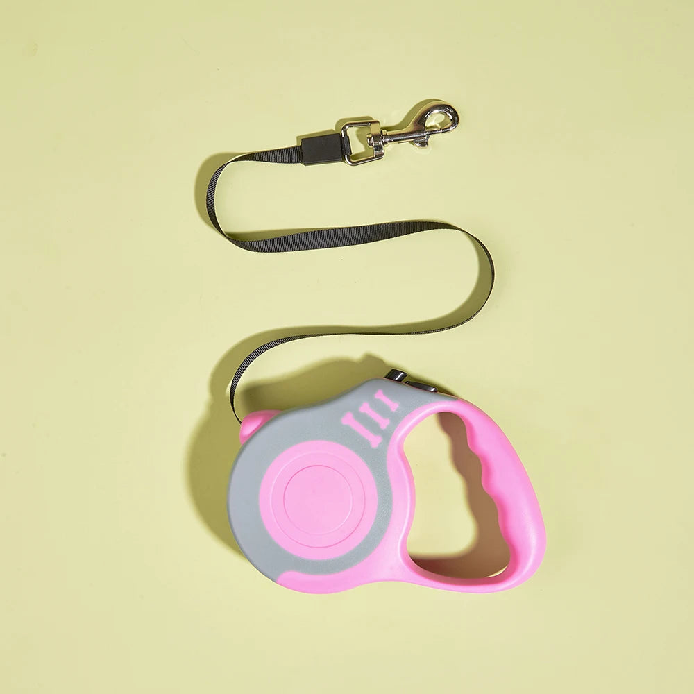 3m/5m Retractable Dog Leash – Strong Nylon Automatic Lead for Small, Medium & Large Dogs Cats