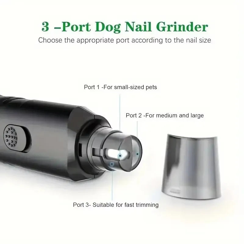 BOOTEELY Pet Nail Grinder – Battery Nail Trimmer & Clippers for Dogs & Cats, Safe Grooming Tool for Small & Large Pets