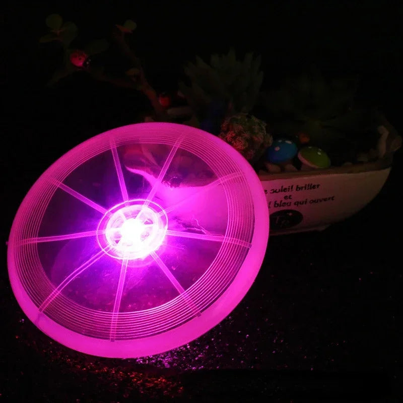 LED Light-Up Dog Flying Disc – Durable, Eco-Friendly Chew & Training Toy