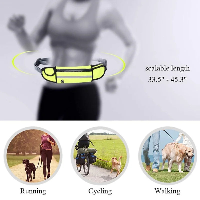 Hands-Free Dog Leash with Running Belt – Adjustable, Reflective, Multi-Functional Jogging Leash Set for Active Dog Owners