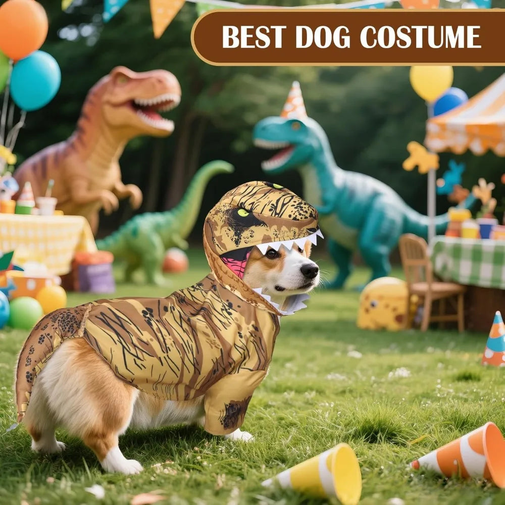 T. Rex Dog Costume – Dinosaur Halloween Outfit for Dogs & Cats