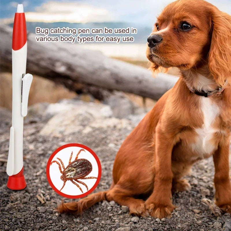 Pet Tick & Flea Remover Pen – Anti-Parasite Tool for Dogs, Cats & Small Animals