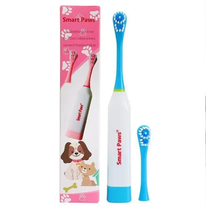 Electric Dog Toothbrush – Non-Slip Handle Oral Care Brush for Pets